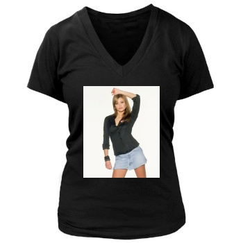 Holly Valance Women's Deep V-Neck TShirt