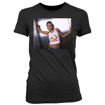 Holly Valance Women's Junior Cut Crewneck T-Shirt