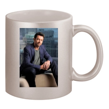 Hugh Jackman 11oz Metallic Silver Mug