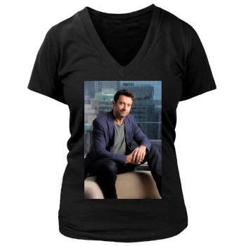 Hugh Jackman Women's Deep V-Neck TShirt