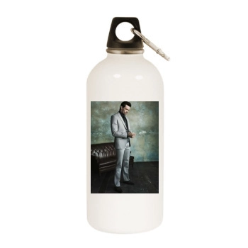 Hugh Jackman White Water Bottle With Carabiner