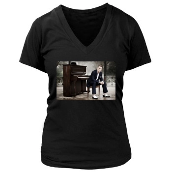 Hugh Laurie Women's Deep V-Neck TShirt