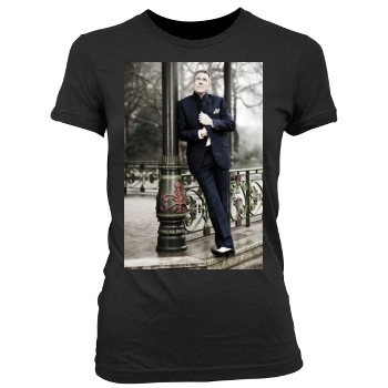 Hugh Laurie Women's Junior Cut Crewneck T-Shirt