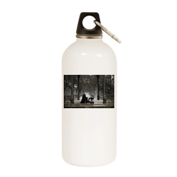 Hugh Laurie White Water Bottle With Carabiner