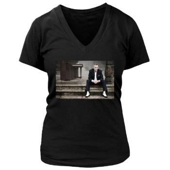 Hugh Laurie Women's Deep V-Neck TShirt