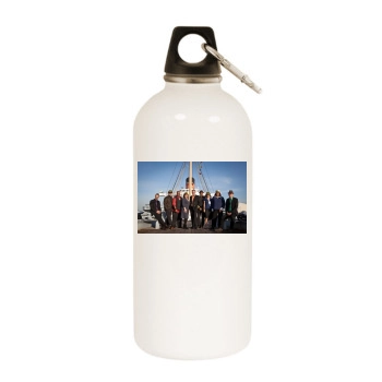 Hugh Laurie White Water Bottle With Carabiner