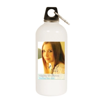 Hayley Westenra White Water Bottle With Carabiner