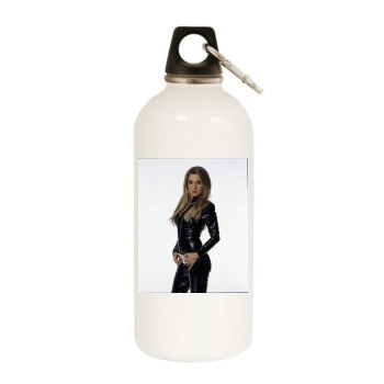 Jeanette Biedermann White Water Bottle With Carabiner