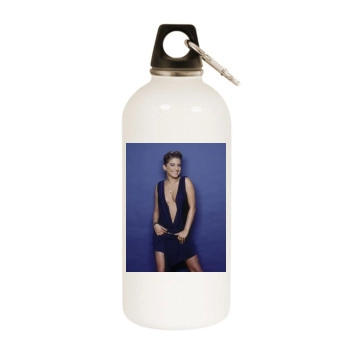 Jeanette Biedermann White Water Bottle With Carabiner