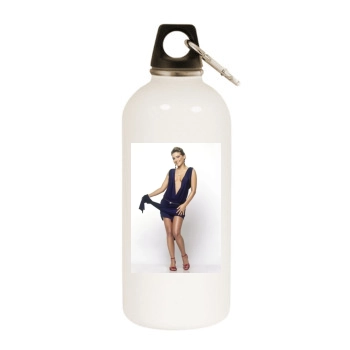 Jeanette Biedermann White Water Bottle With Carabiner