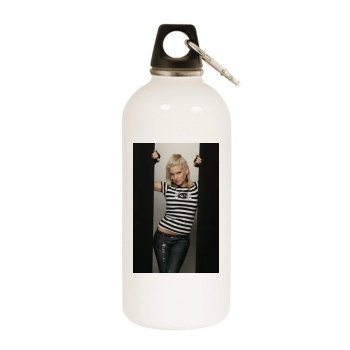 Jeanette Biedermann White Water Bottle With Carabiner