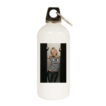 Jeanette Biedermann White Water Bottle With Carabiner