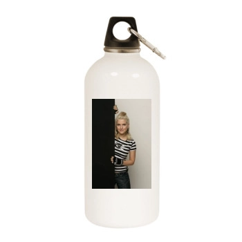 Jeanette Biedermann White Water Bottle With Carabiner