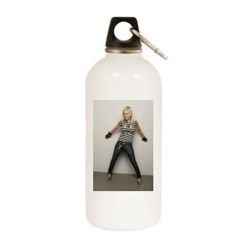 Jeanette Biedermann White Water Bottle With Carabiner