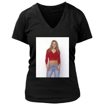 Jeanette Biedermann Women's Deep V-Neck TShirt