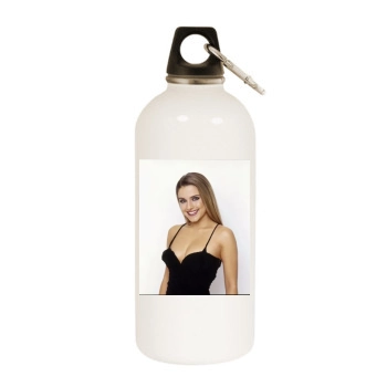 Jeanette Biedermann White Water Bottle With Carabiner