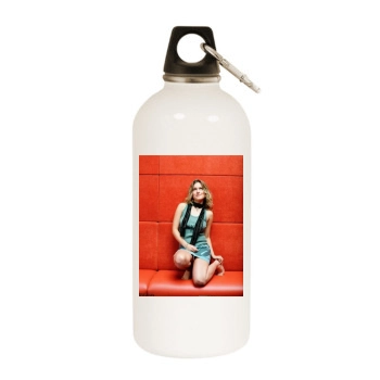 Jeanette Biedermann White Water Bottle With Carabiner