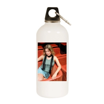 Jeanette Biedermann White Water Bottle With Carabiner