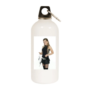 Jeanette Biedermann White Water Bottle With Carabiner