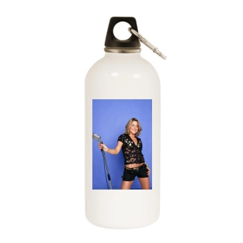 Jeanette Biedermann White Water Bottle With Carabiner