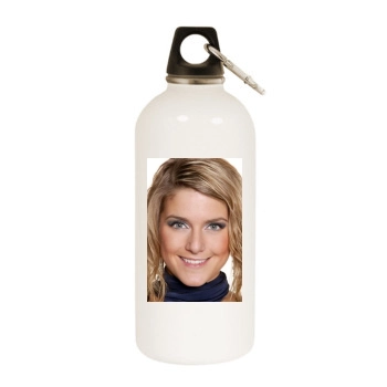 Jeanette Biedermann White Water Bottle With Carabiner