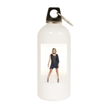 Jeanette Biedermann White Water Bottle With Carabiner