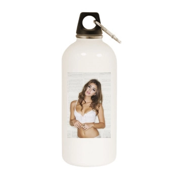 Jeanette Biedermann White Water Bottle With Carabiner