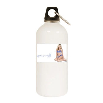 Heidi Klum White Water Bottle With Carabiner