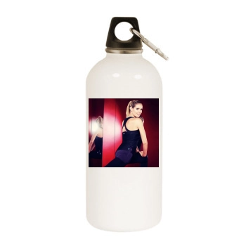 Heidi Klum White Water Bottle With Carabiner