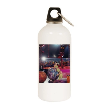 Heidi Klum White Water Bottle With Carabiner