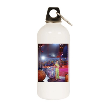 Heidi Klum White Water Bottle With Carabiner