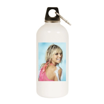 Heidi Klum White Water Bottle With Carabiner