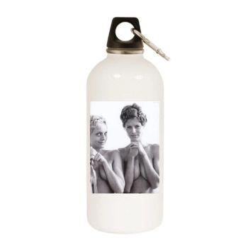 Heidi Klum White Water Bottle With Carabiner