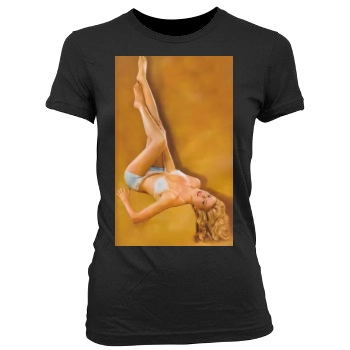 Heidi Klum Women's Junior Cut Crewneck T-Shirt