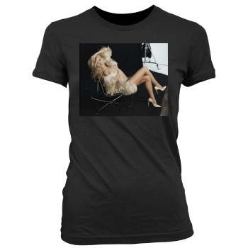 Heidi Klum Women's Junior Cut Crewneck T-Shirt