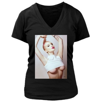 Helen Flanagan Women's Deep V-Neck TShirt