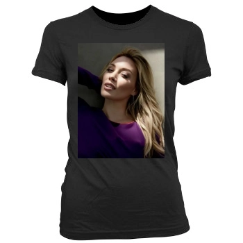 Hilary Duff Women's Junior Cut Crewneck T-Shirt