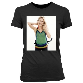 Hilary Duff Women's Junior Cut Crewneck T-Shirt