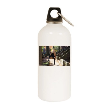 Hilary Duff White Water Bottle With Carabiner