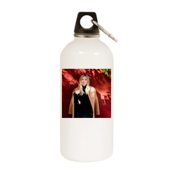 Hilary Duff White Water Bottle With Carabiner