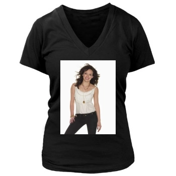 Hilary Duff Women's Deep V-Neck TShirt