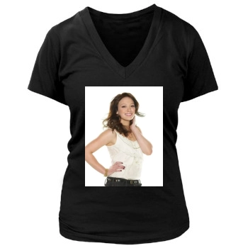 Hilary Duff Women's Deep V-Neck TShirt