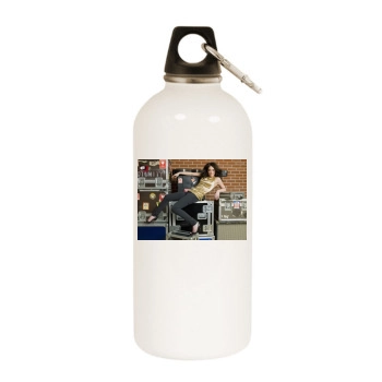 Hilary Duff White Water Bottle With Carabiner