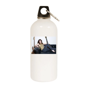 Hilary Duff White Water Bottle With Carabiner