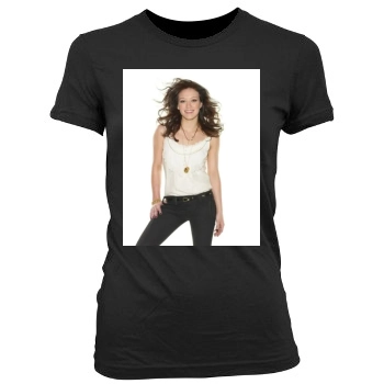 Hilary Duff Women's Junior Cut Crewneck T-Shirt