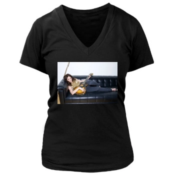 Hilary Duff Women's Deep V-Neck TShirt