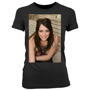 Hilary Duff Women's Junior Cut Crewneck T-Shirt