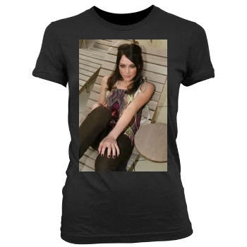 Hilary Duff Women's Junior Cut Crewneck T-Shirt