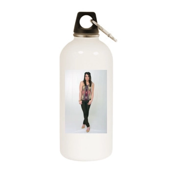 Hilary Duff White Water Bottle With Carabiner