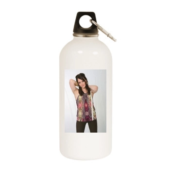 Hilary Duff White Water Bottle With Carabiner